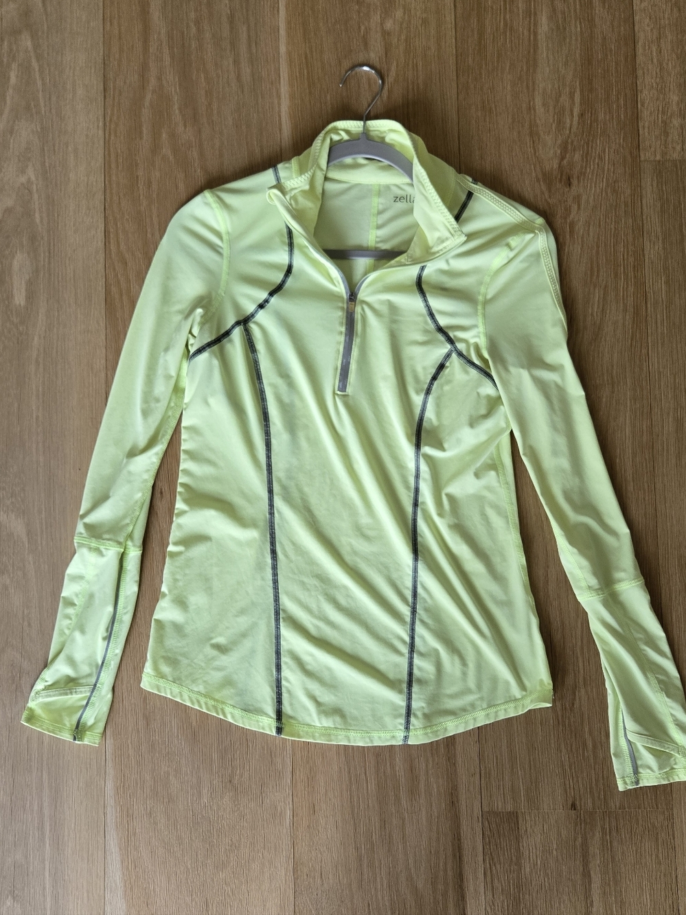 Zella Women's Neon Long-Sleeve 1/4 Zip Active Top